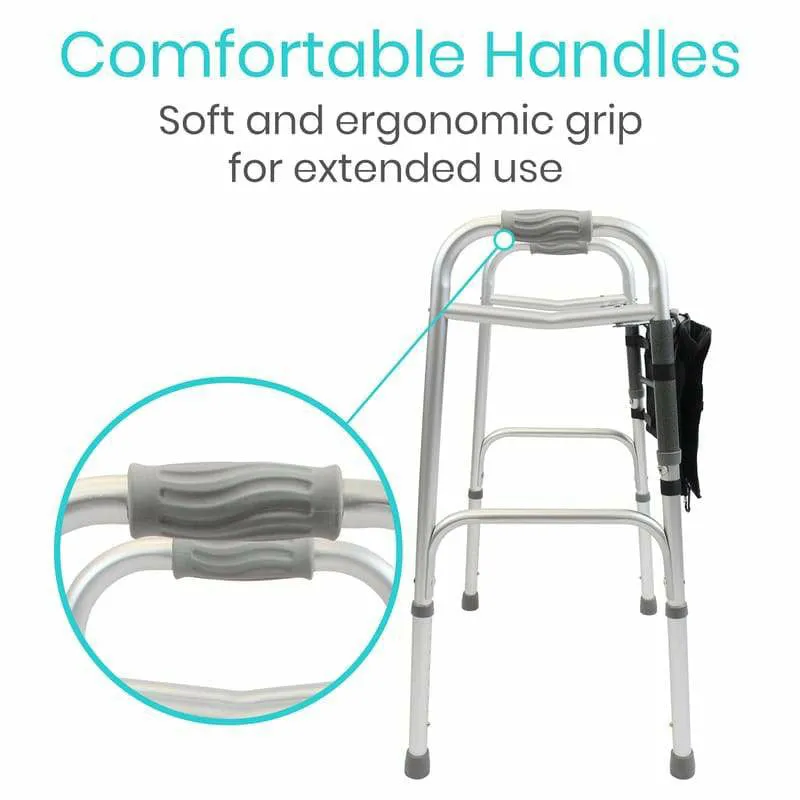 Vive Health Mobility Folding Walker - Black