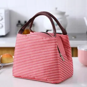 Waterproof Zipper Portable Oxford Lunch Bag for Women