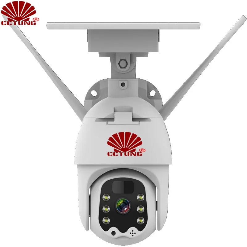WIFI Alarm Intelligent Solar PTZ Dome Camera with Mobile APP 1080P HD Live Video Moitoring