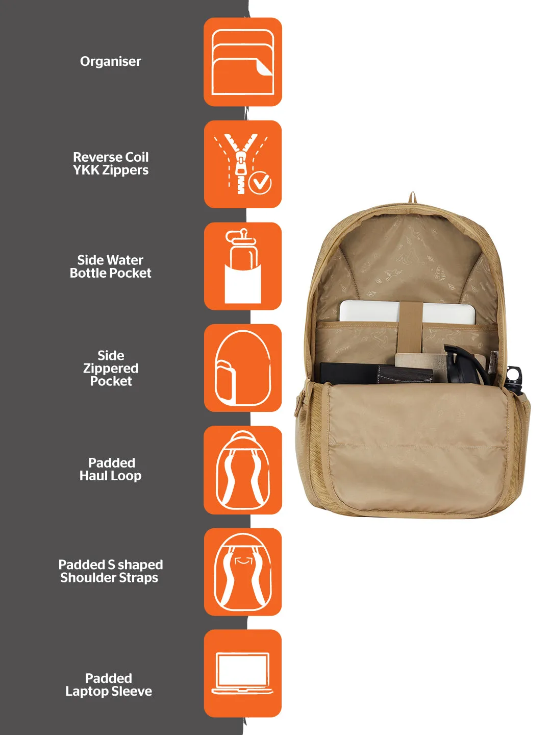 Wildcraft Safara Tactical 1 Khaki Backpack